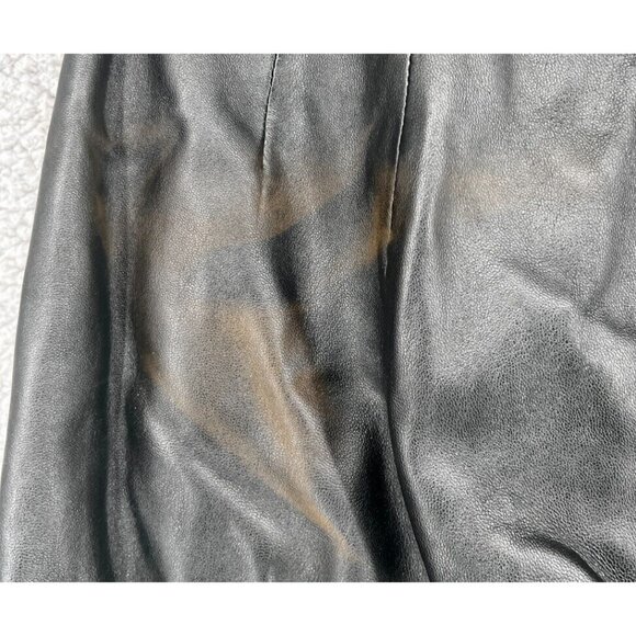 VTG Julie & Andrew Collection Italy Lamb Black Leather Pants Women's Size 12 - Picture 2 of 14